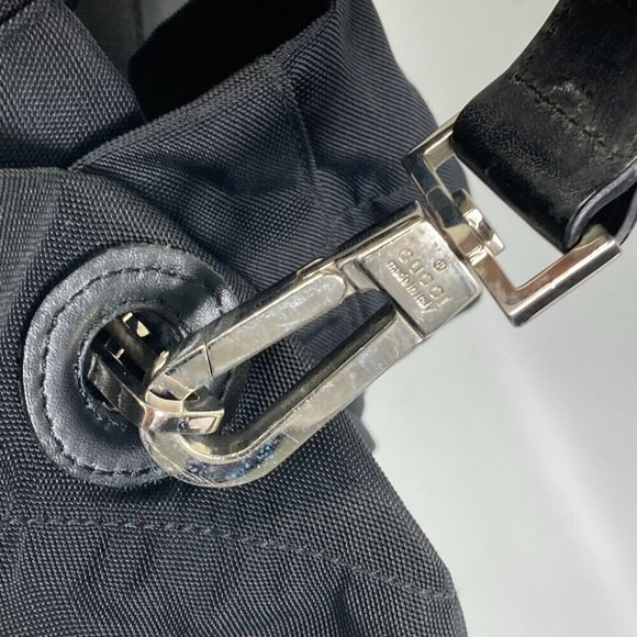 GUCCI 019.0585 logo Backpack Nylon / Leather Black main image 5
